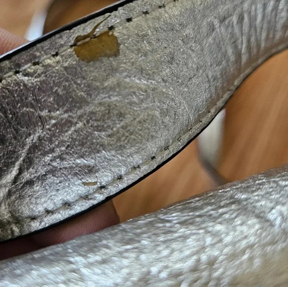 Alkeme Atelier Fire Flap Crossbody Handbag Silver Pineapple Leather Bag. - Picture 16 of 16